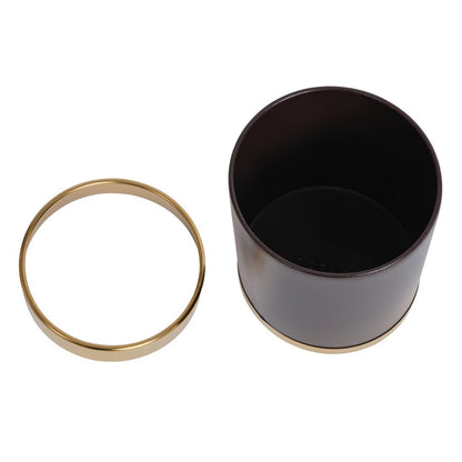 Bolero Waste Paper Bin Brown with Gold Rim 10.2Ltr • PAS-Y804