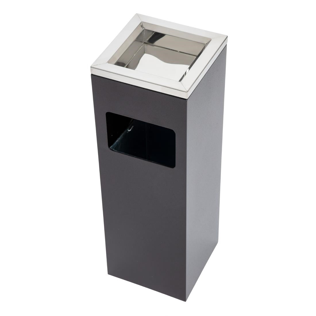 Bolero Square Cigarette Bin 10Ltr (Removable Ashtray | Material: 201 Stainless Steel | Size: 600(H)x200(W)x200(D)mm) • PAS-Y812