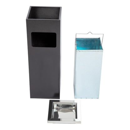 Bolero Square Cigarette Bin 10Ltr (Removable Ashtray | Material: 201 Stainless Steel | Size: 600(H)x200(W)x200(D)mm) • PAS-Y812