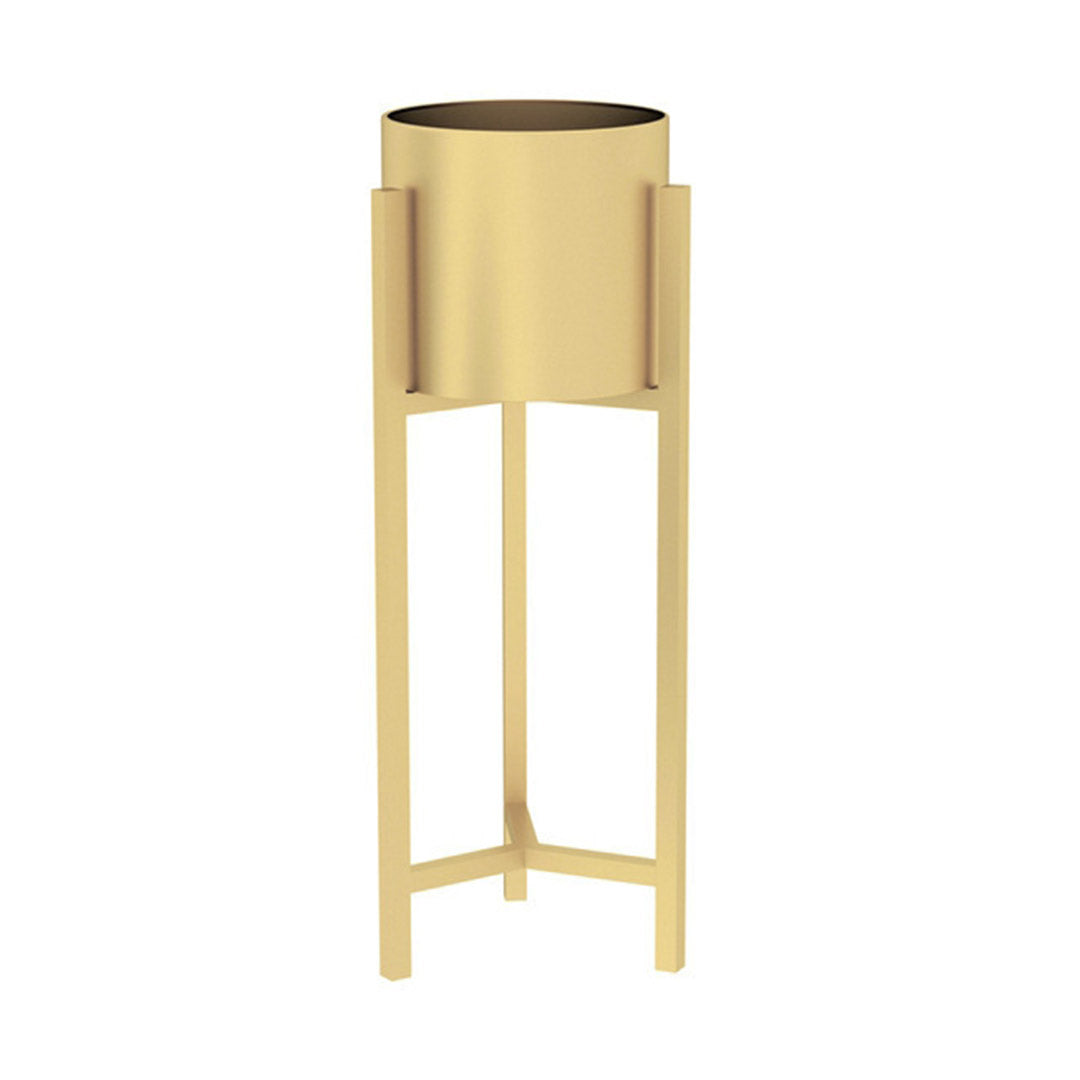 SOGA 60cm Gold Metal Plant Stand with Flower Pot Holder Corner Shelving Rack Indoor Display LUZ-FPotH62GLD