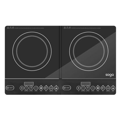 SOGA Cooktop Portable Induction LED Electric Double Duo Hot Plate Burners Cooktop Stove LUZ-ElectricCooktopDouble