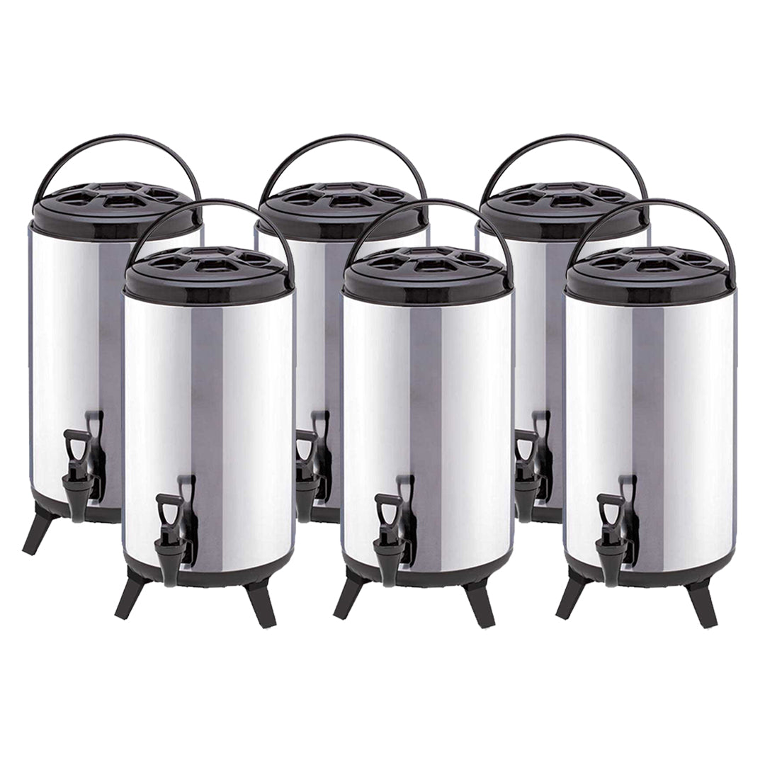 SOGA 6X 14L Portable Insulated Cold/Heat Coffee Tea Beer Barrel Brew Pot With Dispenser LUZ-BeverageDispenser14LX6