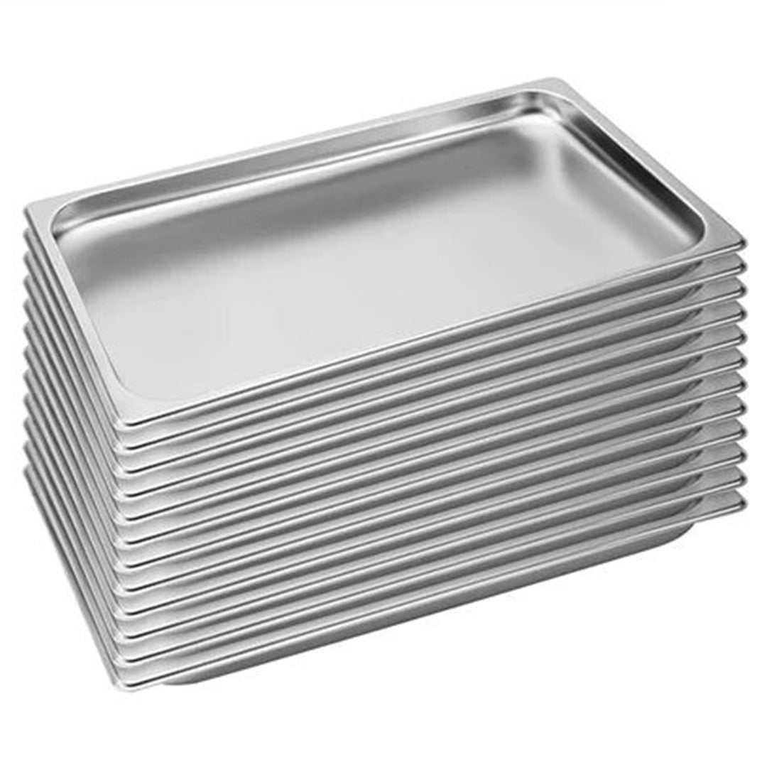 SOGA 12X Gastronorm GN Pan Full Size 1/1 GN Pan 2cm Deep Stainless Steel Tray LUZ-GastronormPans5401X12