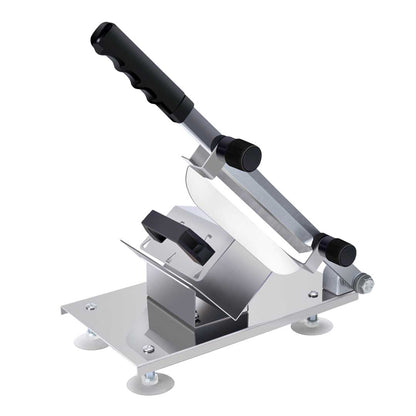 SOGA Manual Frozen Meat Slicer Handle Meat Cutting Machine 18/10 Commercial Grade Stainless Steel LUZ-MeatSlicerManual