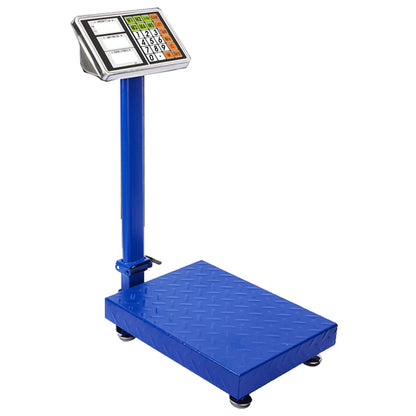SOGA 300kg Electronic Digital Platform Scale Computing Shop Postal Scale Blue LUZ-300kgPlatformScalesBlue