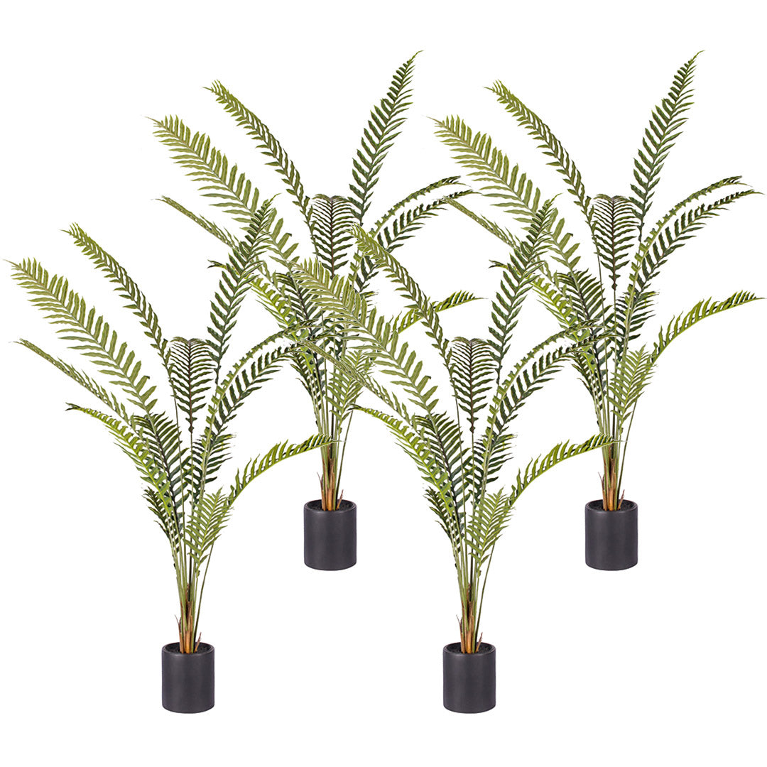 SOGA 4X 240cm Artificial Green Rogue Hares Foot Fern Tree Fake Tropical Indoor Plant Home Office Decor LUZ-APlantCH24013X4