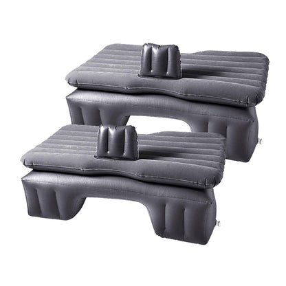SOGA 2X Inflatable Car Mattress Portable Travel Camping Air Bed Rest Sleeping Bed Grey LUZ-CarMatGreyX2