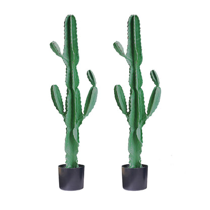 SOGA 2X 120cm Green Artificial Indoor Cactus Tree Fake Plant Simulation Decorative 6 Heads LUZ-APlantFH1206X2