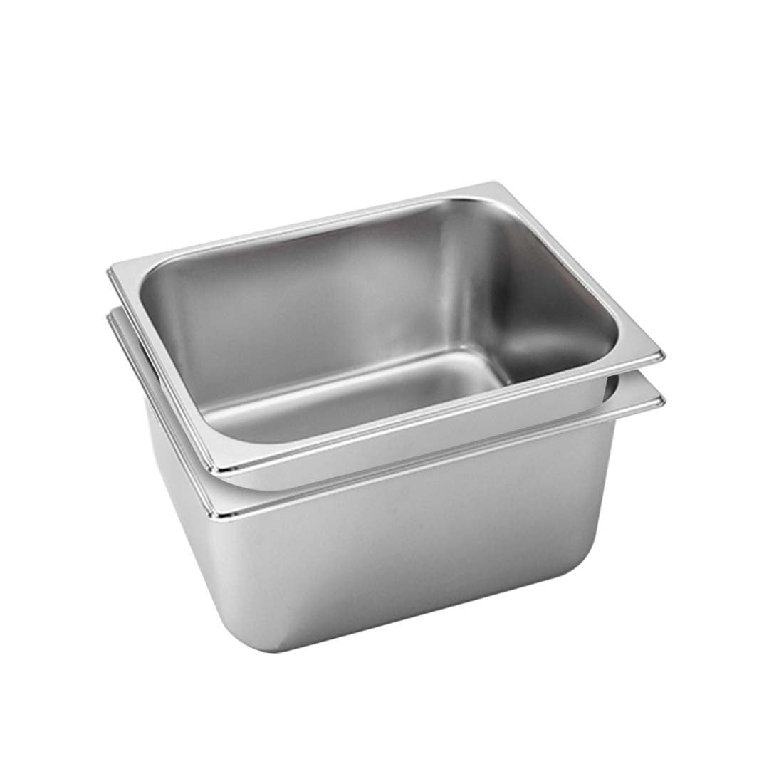 SOGA 2X Gastronorm GN Pan Full Size 1/2 GN Pan 20cm Deep Stainless Steel Tray LUZ-GastronormPans5412X2