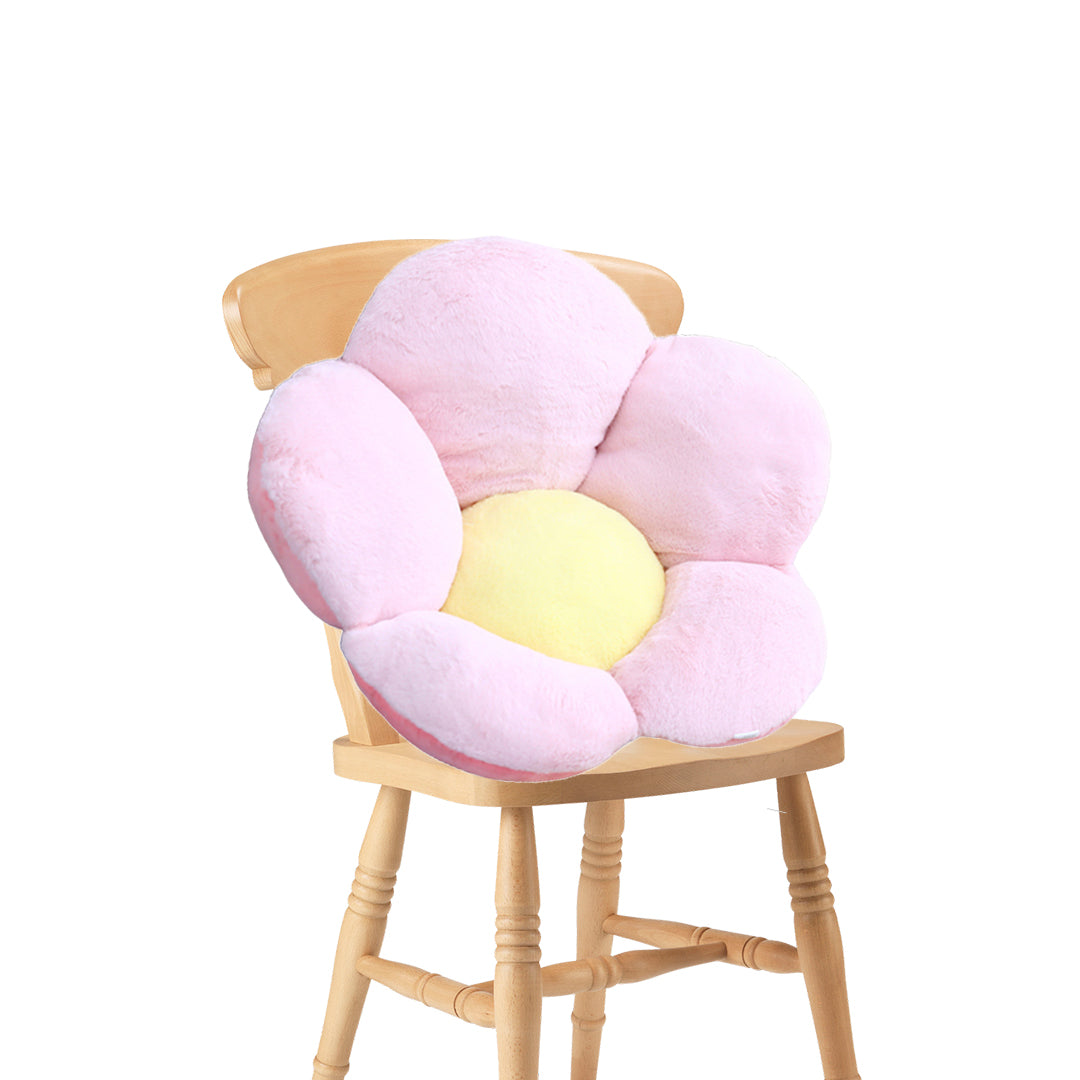 SOGA Pink Whimsical Big Flower Shape Cushion Soft Leaning Bedside Pad Floor Plush Pillow Home Decor LUZ-SCushion082