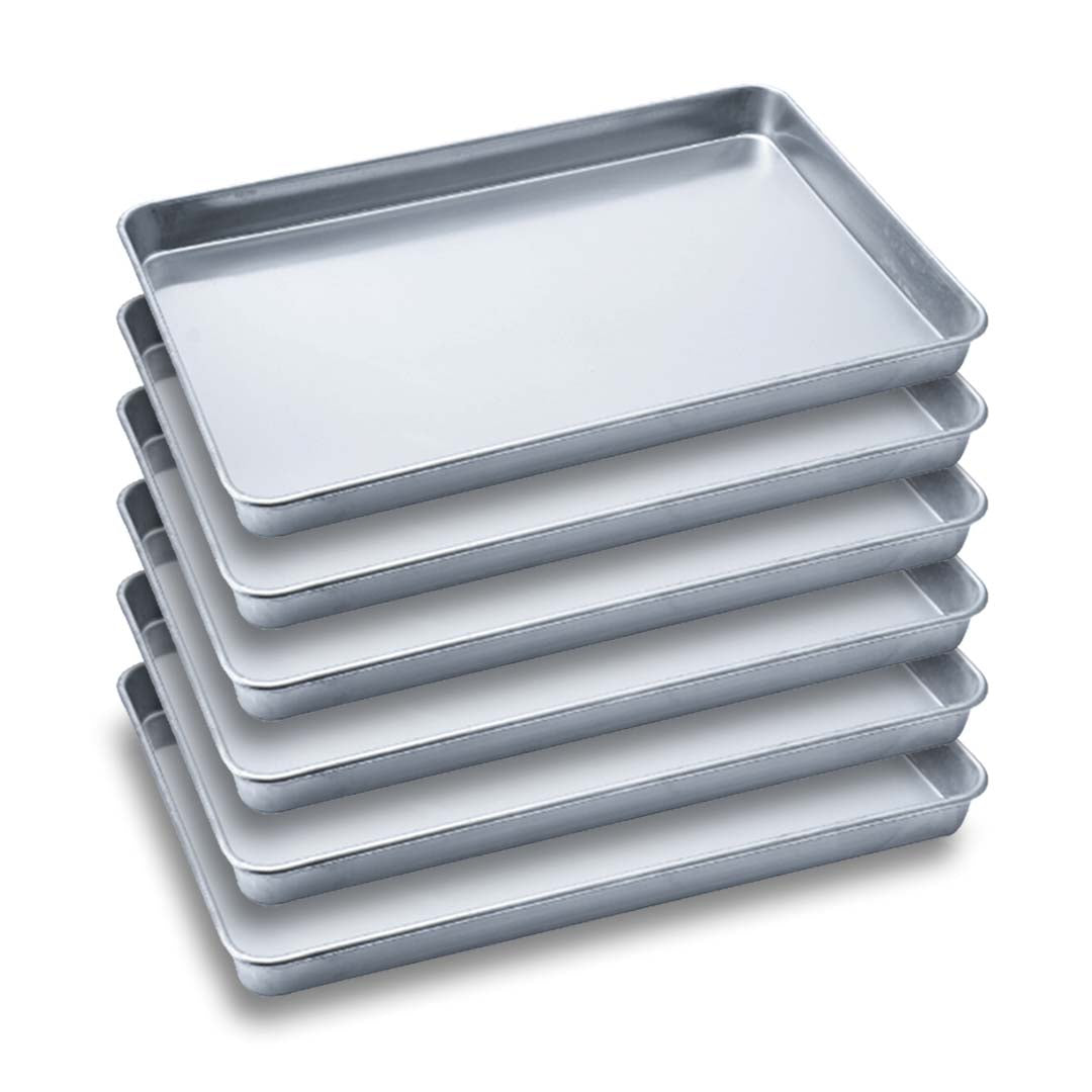 SOGA 6X Aluminium Oven Baking Pan Cooking Tray for Bakers Gastronorm 60*40*5cm LUZ-GastronormPlate6040X6