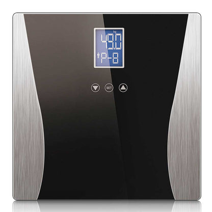 SOGA Wireless Digital Body Fat LCD Bathroom Weighing Scale Electronic Weight Tracker Black LUZ-BodyFatScale1304Black