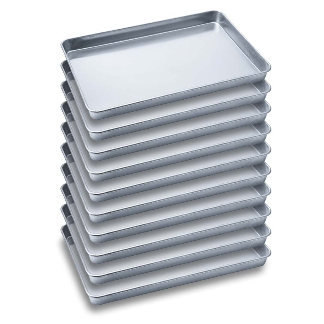 SOGA 10X Aluminium Oven Baking Pan Cooking Tray for Baker Gastronorm 60*40*5cm LUZ-GastronormPlate6040X10