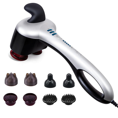 SOGA Portable Handheld Massager Soothing Heat Stimulate Blood Flow Foot Shoulder LUZ-Massager806KSilver