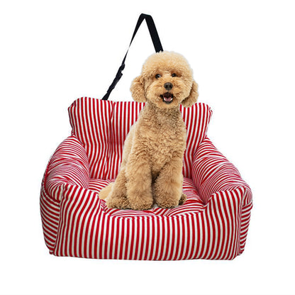 SOGA Red Pet Car Seat Sofa Safety Soft Padded Portable Travel Carrier Bed LUZ-CarPet250