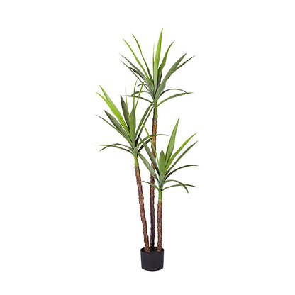 SOGA 150cm Artificial Natural Green Dracaena Yucca Tree Fake Tropical Indoor Plant Home Office Decor LUZ-APlantJL1503Q