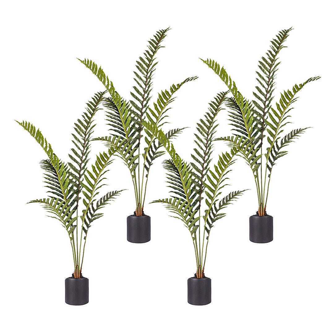 SOGA 4X 150cm Artificial Green Rogue Hares Foot Fern Tree Fake Tropical Indoor Plant Home Office Decor LUZ-APlantLGY156QX4