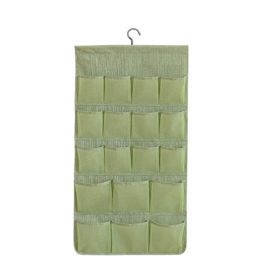 SOGA Green Double Sided Hanging Storage Bag Underwear Bra Socks Mesh Pocket Hanger Home Organiser LUZ-SBox26GRN