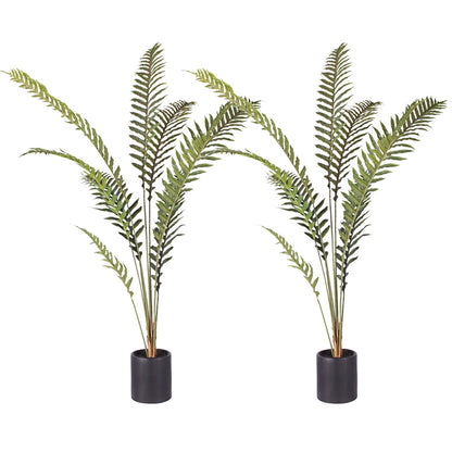 SOGA 2X 210cm Artificial Green Rogue Hares Foot Fern Tree Fake Tropical Indoor Plant Home Office Decor LUZ-APlantLGY2109X2