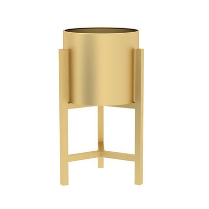 SOGA 45CM Gold Metal Plant Stand with Flower Pot Holder Corner Shelving Rack Indoor Display LUZ-FPotH47GLD