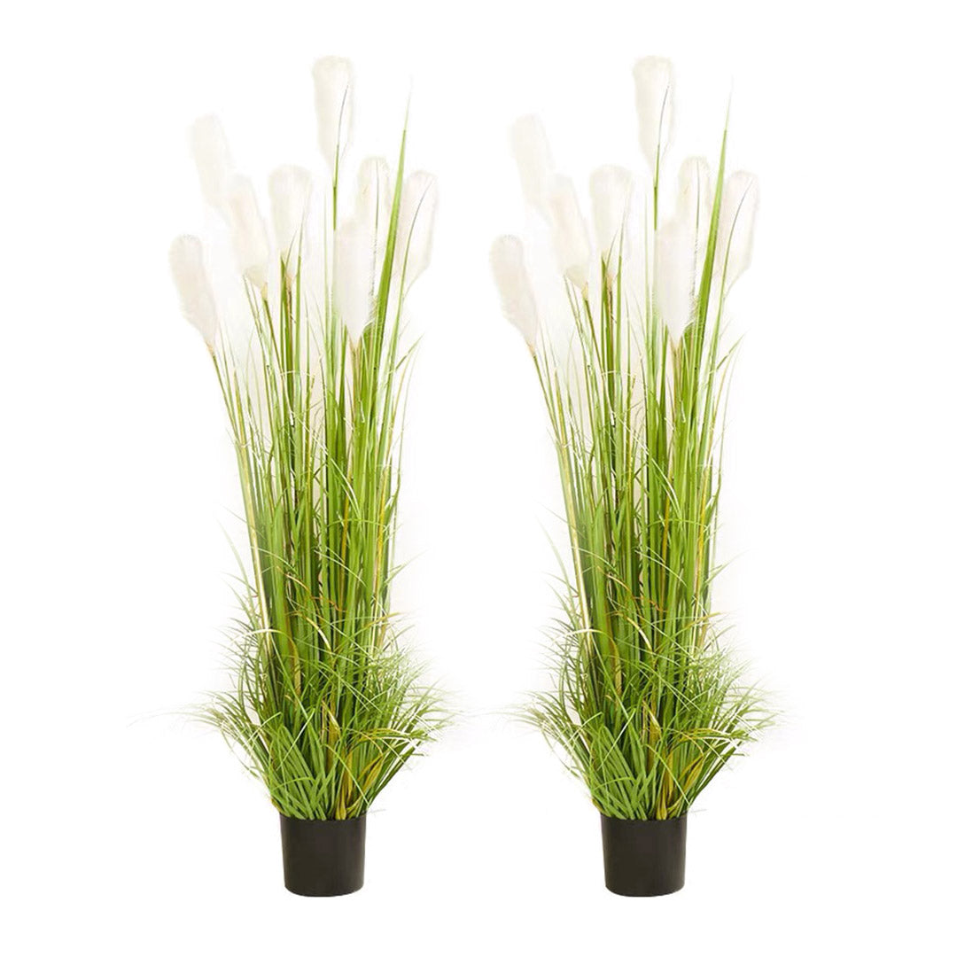 SOGA 2X 120cm Green Artificial Indoor Potted Reed Grass Tree Fake Plant Simulation Decorative LUZ-APlantFH6004X2