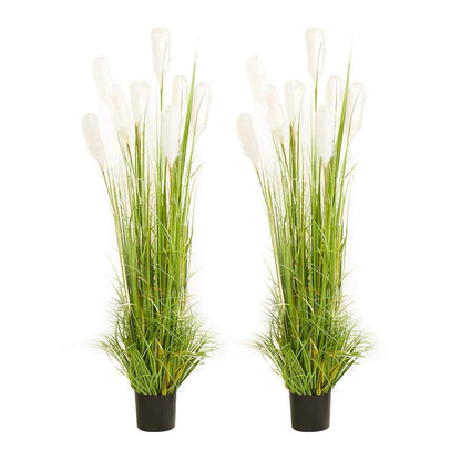 SOGA 2X 120cm Green Artificial Indoor Potted Reed Grass Tree Fake Plant Simulation Decorative LUZ-APlantFH6004X2