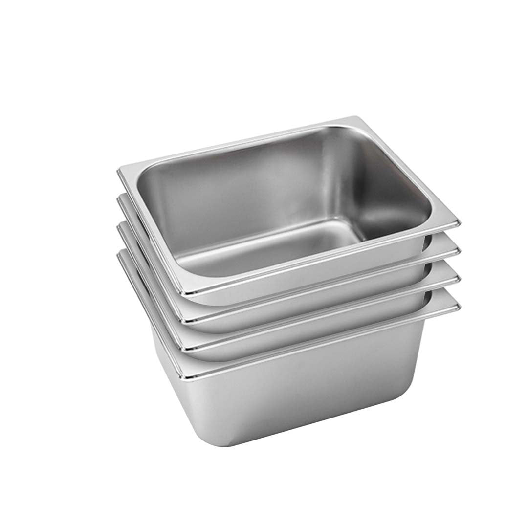 SOGA 4X Gastronorm GN Pan Full Size 1/2 GN Pan 15cm Deep Stainless Steel Tray LUZ-GastronormPans5411X4