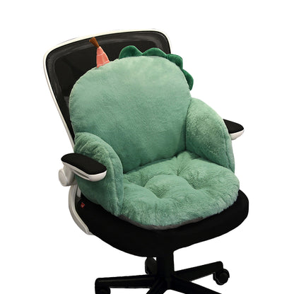 SOGA Green Dino Shape Cushion Soft Leaning Bedside Pad Sedentary Plushie Pillow Home Decor LUZ-SCushion093