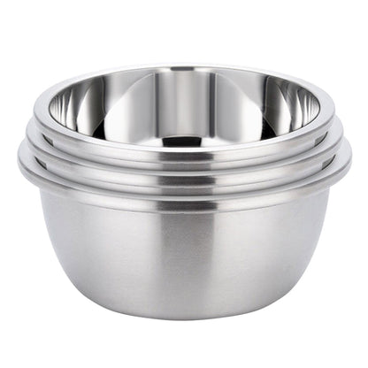 SOGA 3Pcs Deepen Polished Stainless Steel Stackable Baking Washing Mixing Bowls Set Food Storage Basin LUZ-Bowl886