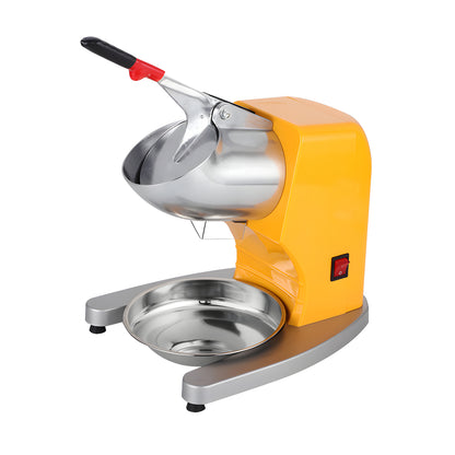 SOGA Ice Shaver Electric Stainless Steel Ice Crusher Slicer Machine Commercial Yellow LUZ-IceShaverYellowDouble