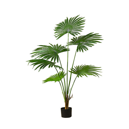 SOGA 120cm Artificial Natural Green Fan Palm Tree Fake Tropical Indoor Plant Home Office Decor LUZ-APlantSKS1267