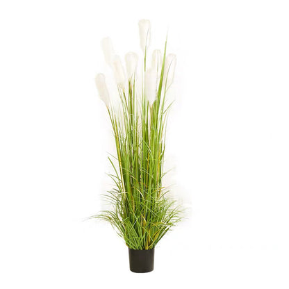 SOGA 150cm Green Artificial Indoor Potted Reed Grass Tree Fake Plant Simulation Decorative LUZ-APlantFH6003