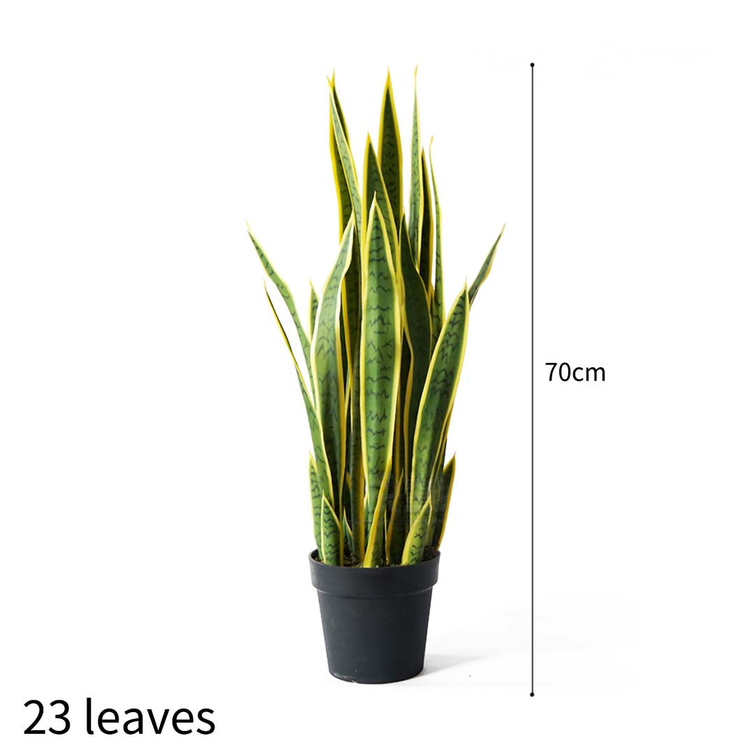 SOGA 4X 70cm Artificial Indoor Yellow Edge Tiger Piran Fake Decoration Tree Flower Pot Plant LUZ-APlantFH0102YX4