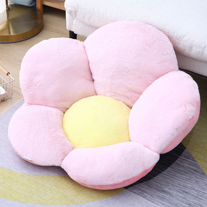 SOGA Pink Whimsical Big Flower Shape Cushion Soft Leaning Bedside Pad Floor Plush Pillow Home Decor LUZ-SCushion082