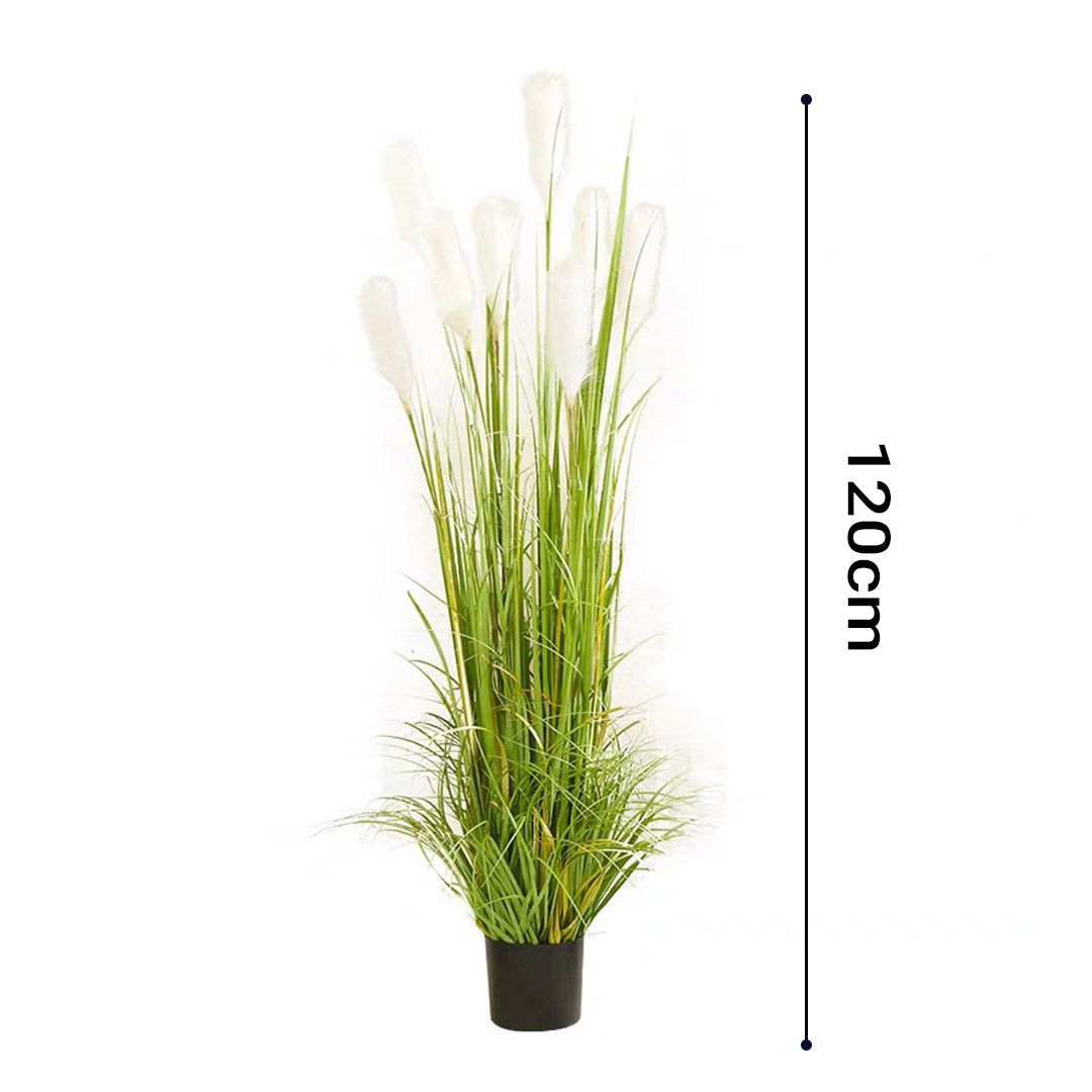 SOGA 120cm Green Artificial Indoor Potted Reed Grass Tree Fake Plant Simulation Decorative LUZ-APlantFH6004