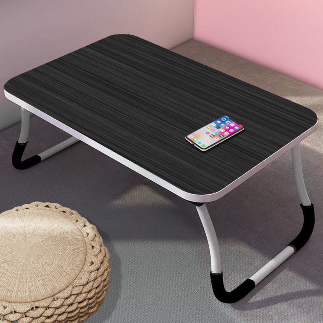 SOGA Black Portable Bed Table Adjustable Foldable Bed Sofa Study Table Laptop Mini Desk Breakfast Tray Home Decor LUZ-BedTableA01