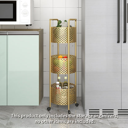 SOGA 3 Tier Bathroom Shelf Multifunctional Storage Display Rack Organiser with wheels LUZ-FPotZWJ25