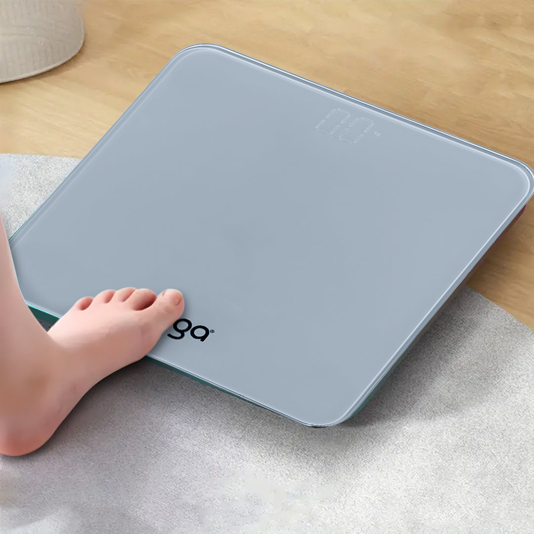 SOGA 180kg Digital Fitness Weight Bathroom Gym Body Glass LCD Electronic Scales White LUZ-BodyWeightScaleWhite