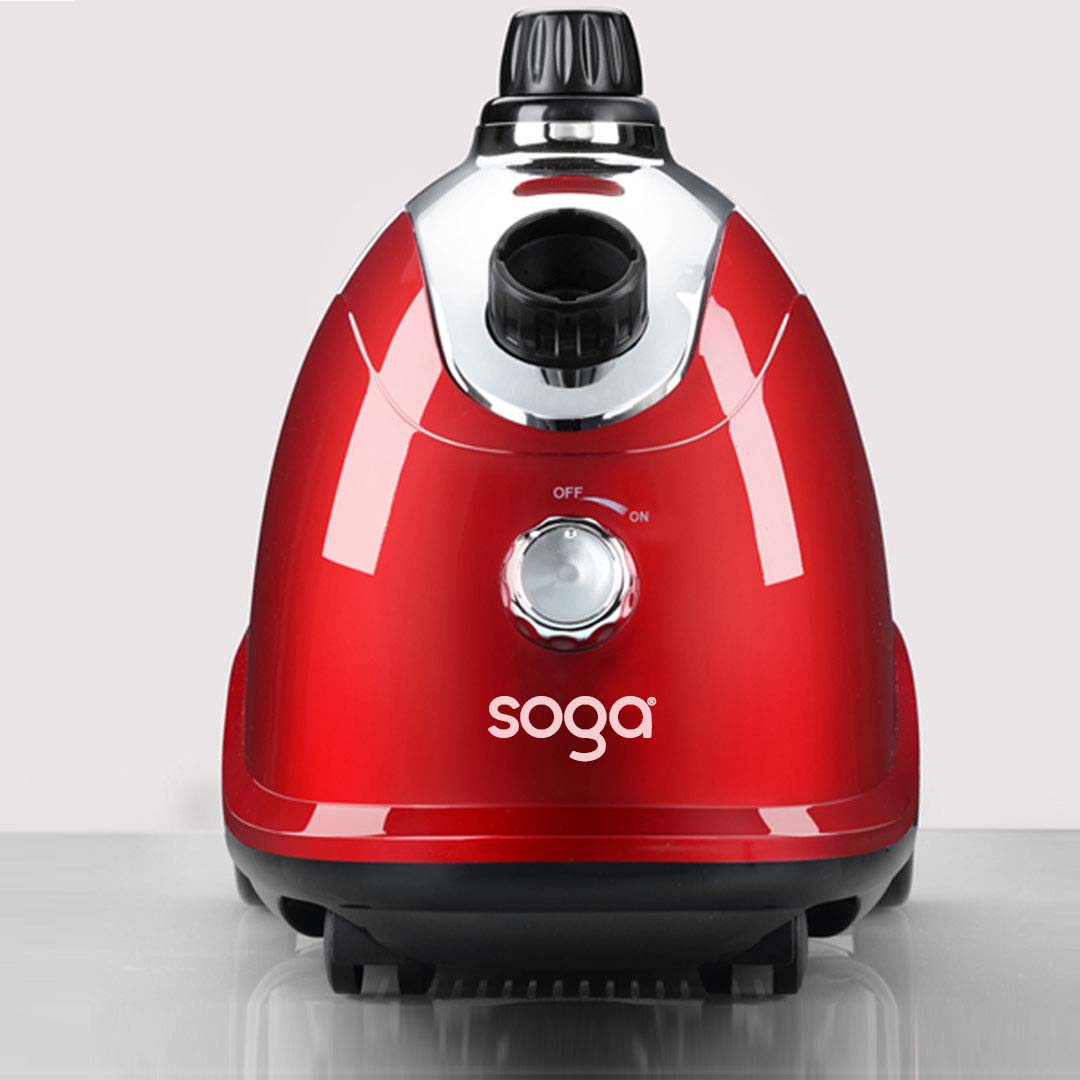 SOGA Garment Steamer Portable Cleaner Steam Iron Red LUZ-GarmentRoundRed