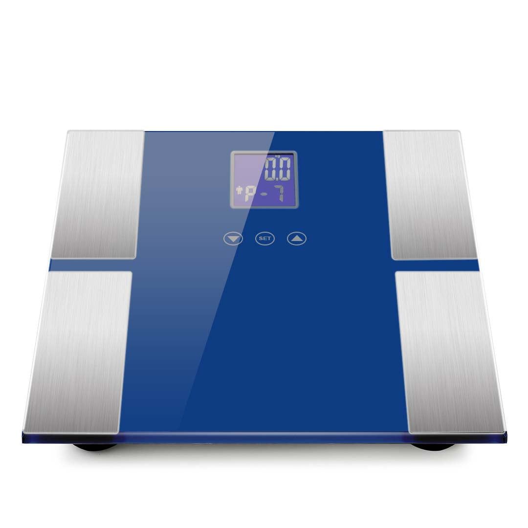 SOGA Digital Electronic LCD Bathroom Body Fat Scale Weighing Scales Weight Monitor Blue LUZ-BodyFatScale1302Blue