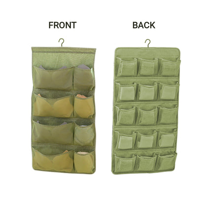 SOGA Green Double Sided Hanging Storage Bag Underwear Bra Socks Mesh Pocket Hanger Home Organiser LUZ-SBox26GRN