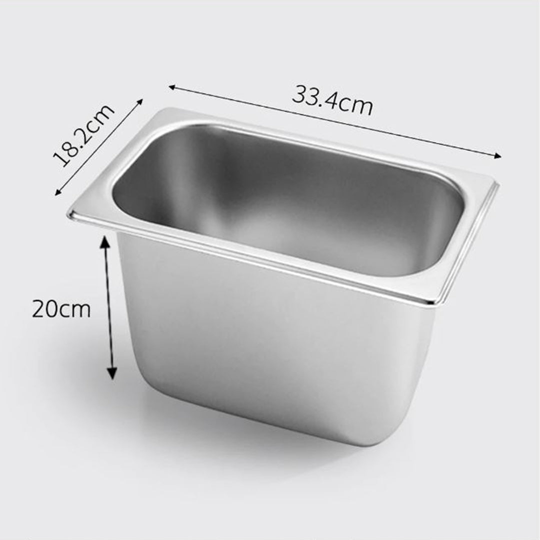 SOGA 12X Gastronorm GN Pan Full Size 1/3 GN Pan 20cm Deep Stainless Steel Tray LUZ-GastronormPans5444X12