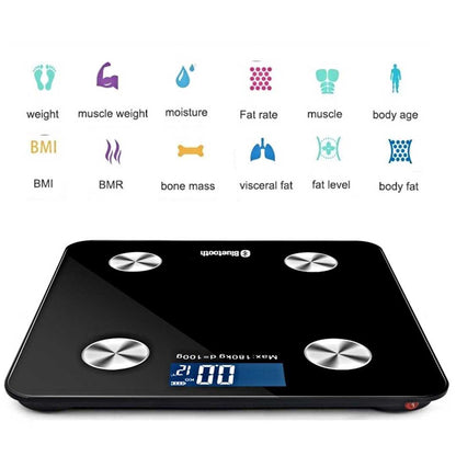 SOGA Wireless Bluetooth Digital Body Fat Scale Bathroom Health Analyser Weight Black LUZ-BodyFatScaleBluetoothBlack