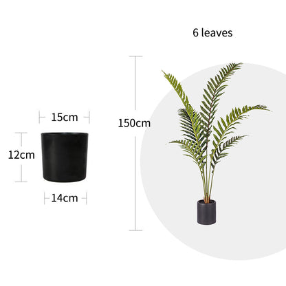 SOGA 150cm Artificial Green Rogue Hares Foot Fern Tree Fake Tropical Indoor Plant Home Office Decor LUZ-APlantLGY156Q