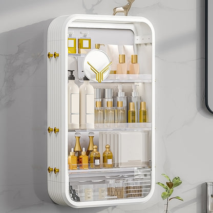 SOGA 2X White Multi Tier Cosmetic Storage Rack Bathroom Vanity Tray Display Stand Organiser LUZ-BathC129X2