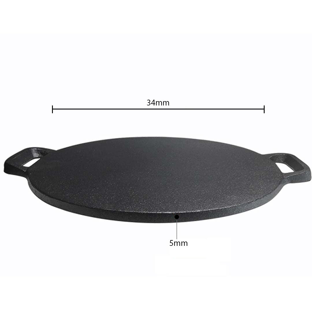 SOGA Cast Iron Induction Crepes Pan Baking Cookie Pancake Pizza Bakeware LUZ-CrepePan34cm