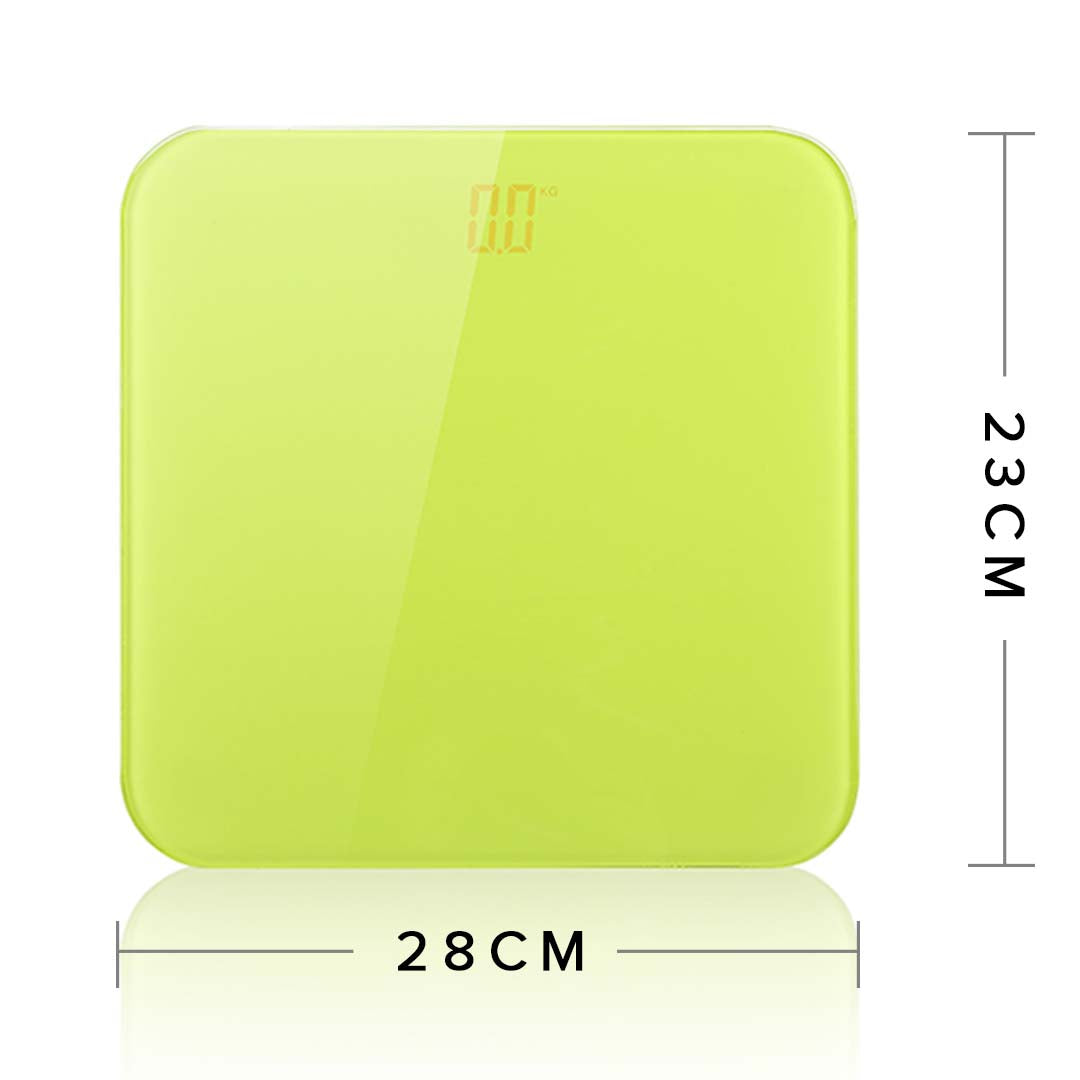 SOGA 180kg Digital Fitness Weight Bathroom Gym Body Glass LCD Electronic Scales Green LUZ-BodyWeightScaleGreen