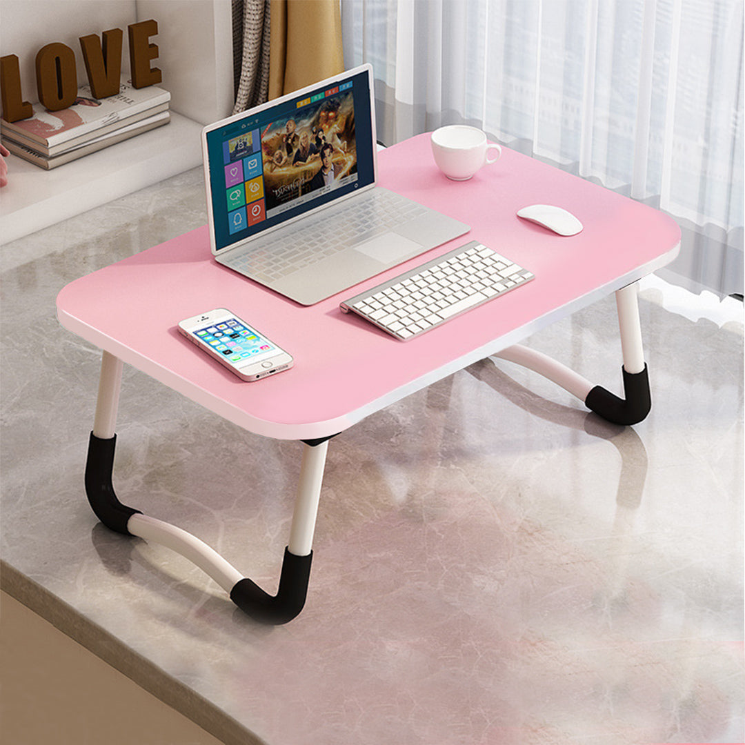 SOGA Pink Portable Bed Table Adjustable Foldable Bed Sofa Study Table Laptop Mini Desk Breakfast Tray Home Decor LUZ-BedTableA02