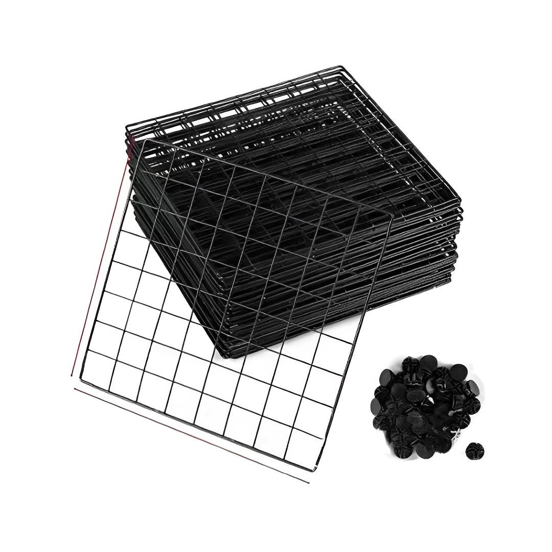 SOGA 2X Black Portable 6-Cube Storage Organiser Foldable DIY Modular Grid Space Saving Shelf LUZ-NetBox2006X2