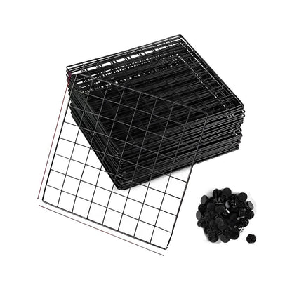 SOGA 2X Black Portable 6-Cube Storage Organiser Foldable DIY Modular Grid Space Saving Shelf LUZ-NetBox2006X2